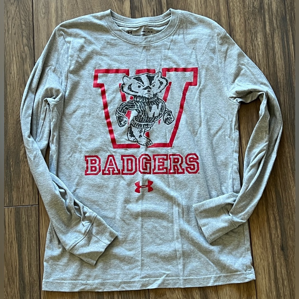 Under Armour Wisconsin Badger Heat Gear Tee - Medium